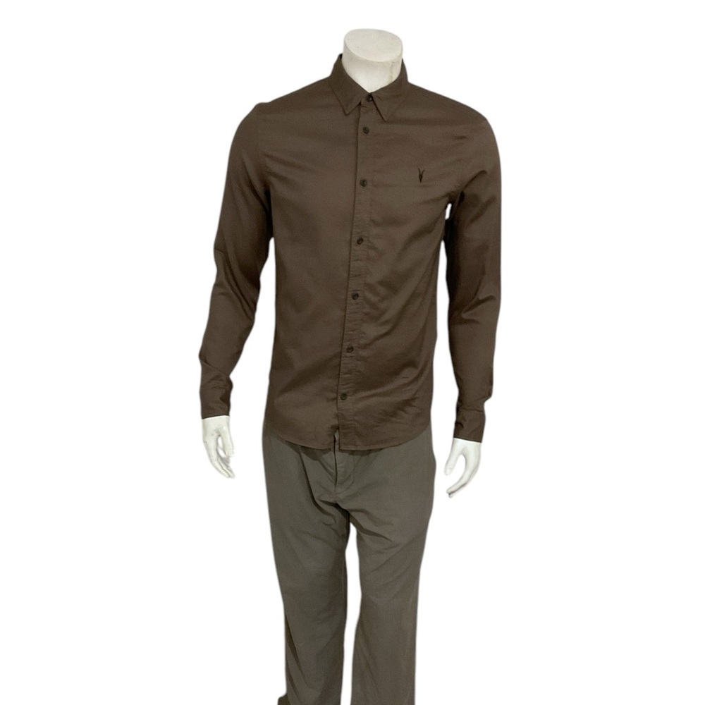 Allsaints Topanga Men’s Brown Button Shirt